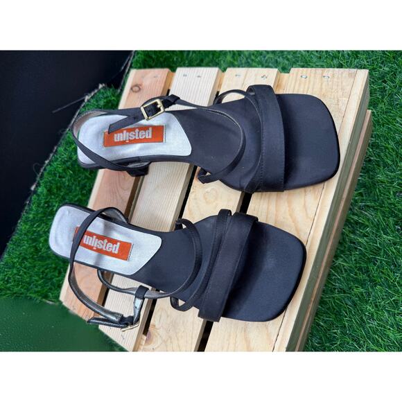 Unlisted - Open Toe Heels- Black- Size 6.5W - Picture 6 of 10